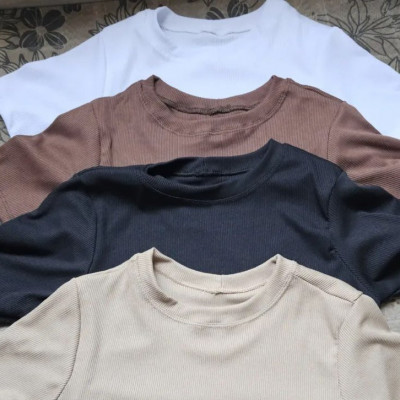 Kit 4 Blusas Feminina Ribana Canelado