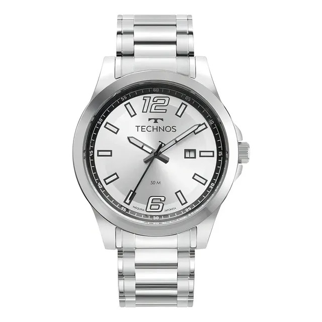 Relógio Technos Masculino Racer Básico Prata - 2115twv/1k