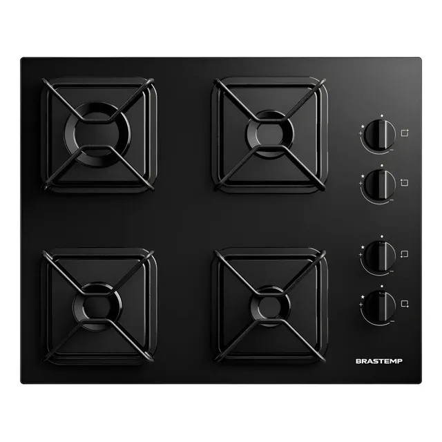 Cooktop Brastemp a Gás 4 Bocas com Grades de Ferro - BDD61BE: cooktop a gás compacto e resistente