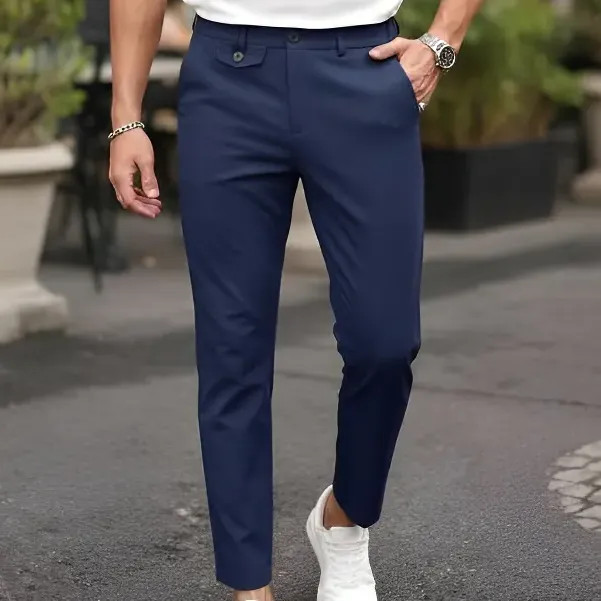 Calça Masculina Alfaiataria Italiana Moderna Social Aba