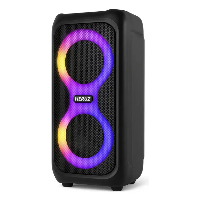 Caixa de Som Bluetooth Boombox 10W com 2 Alto-falantes, Bluetooth 5.0 e Rádio FM