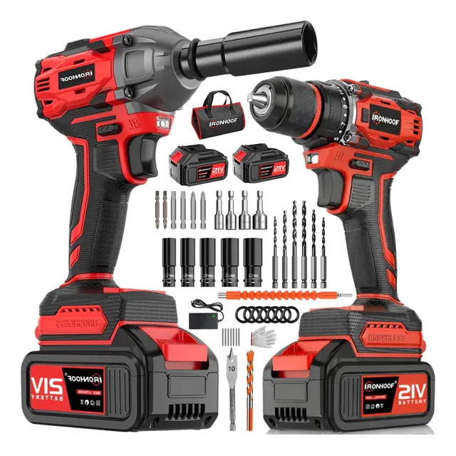 Kit2 Profissional Parafusadeira Chave De Impacto Brushless — review