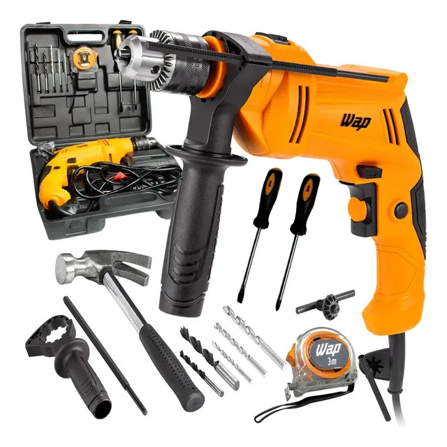Parafusadeira e Furadeira de Impacto Wap WF 700K13 — 700W com maleta
