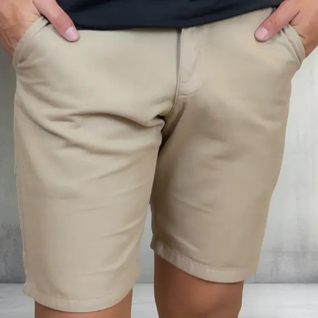 Bermuda Sarja Masculina Slim Chino Social Algodão 100% Vrn — review