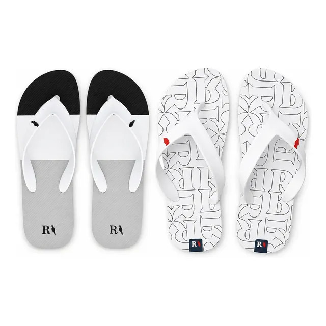 Kit 2 Pares Chinelo Masculino Reserva Confortável e Macio Ptocinza e R 41/42