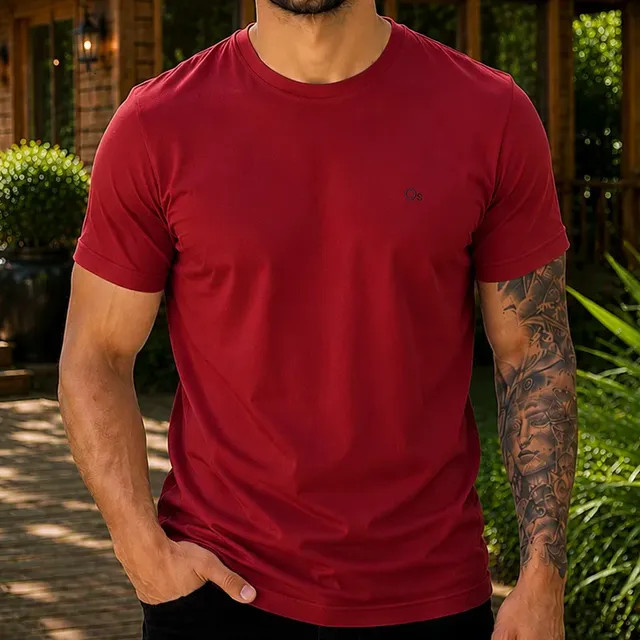 Camiseta Básica Ogochi Masculina Lisa — Tecido Premium Oficial