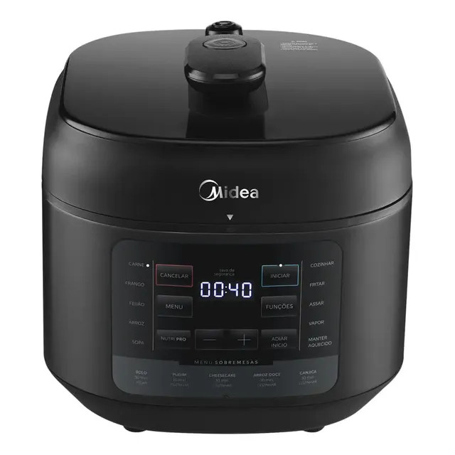 Panela de Pressão Elétrica Midea Nutripro 5L — Preta