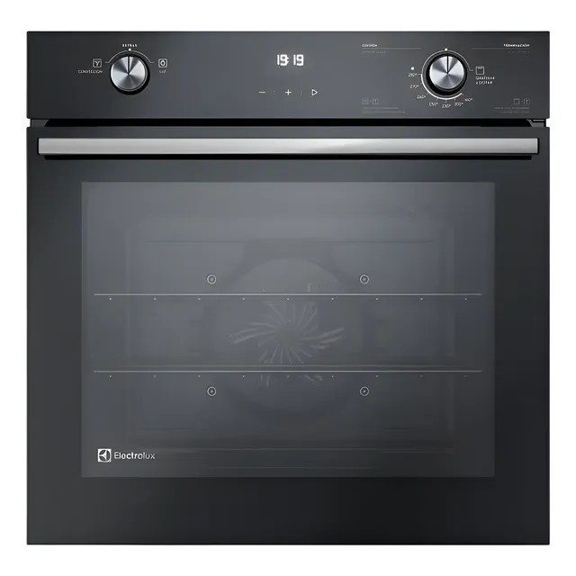 Forno de convecção a gás Electrolux Effic 80L — embutido e preto