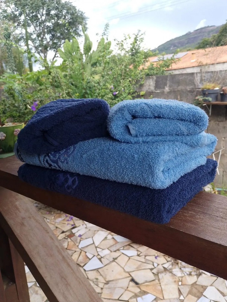 Jogo de Toalhas Banho e Rosto 100% Algodão 4pçs