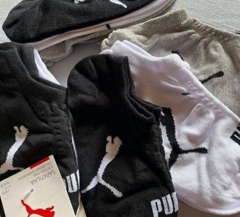 Kit 9 Pares Meias Puma Sapatilha Cano Curto