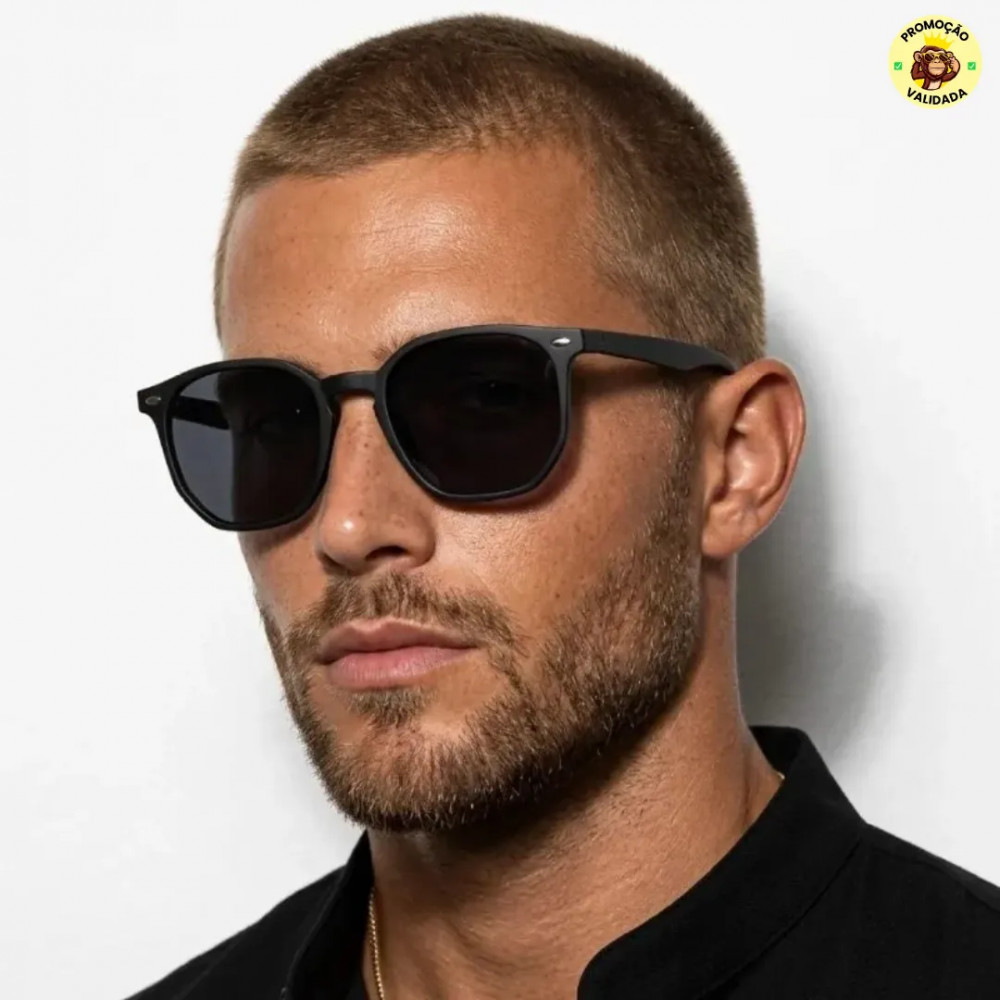Oculos de Sol Hexagonal Premium UV400 Flexivel