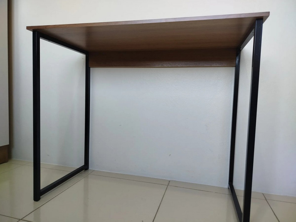 Escrivaninha Industrial Mesa Estudo Aço MDF