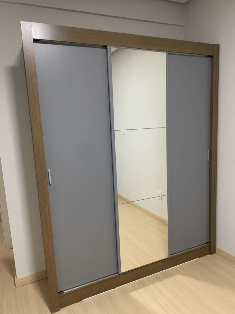 Guarda Roupa Mônaco 3 Portas com Espelho