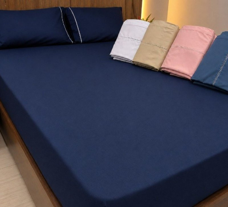 Jogo De Lençol 400 Fios Cama Queen 3 Pçs