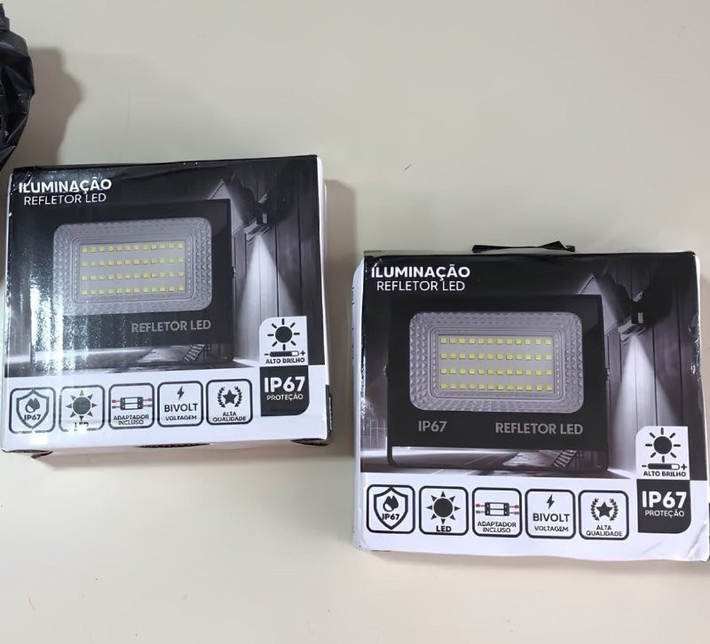 Kit 2 Refletor Led 200w Holofote Bivolt