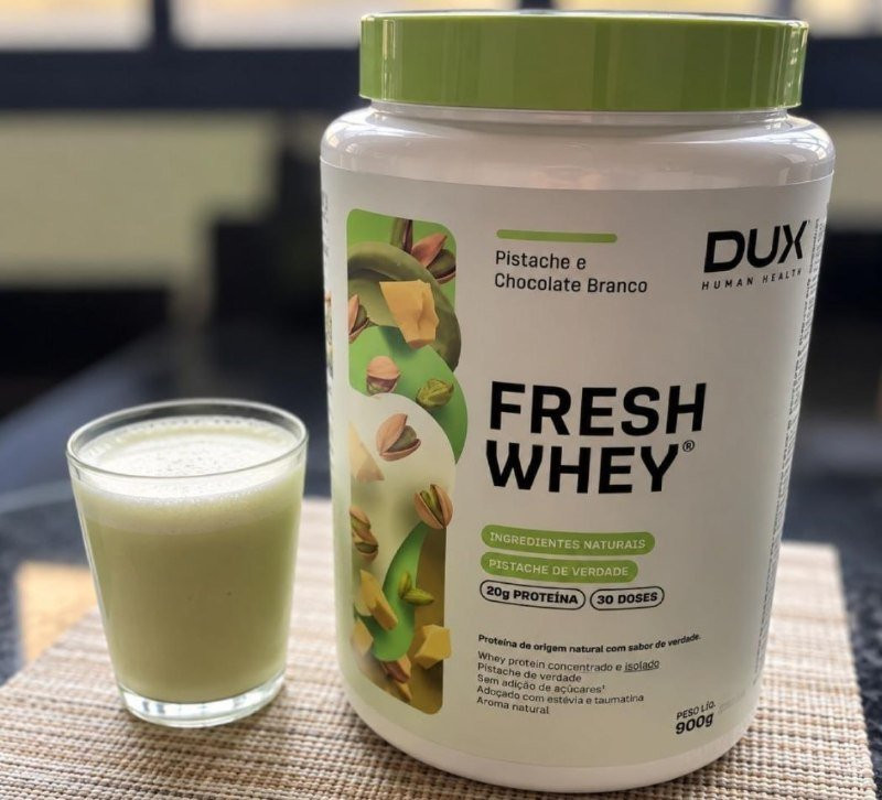 Fresh Whey Pistache e Chocolate Branco 900g Dux Nutrition