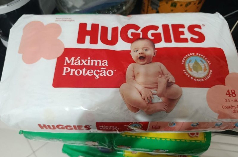 Fralda Descartável Huggies Máxima Proteção Tamanho P 48 unidades
