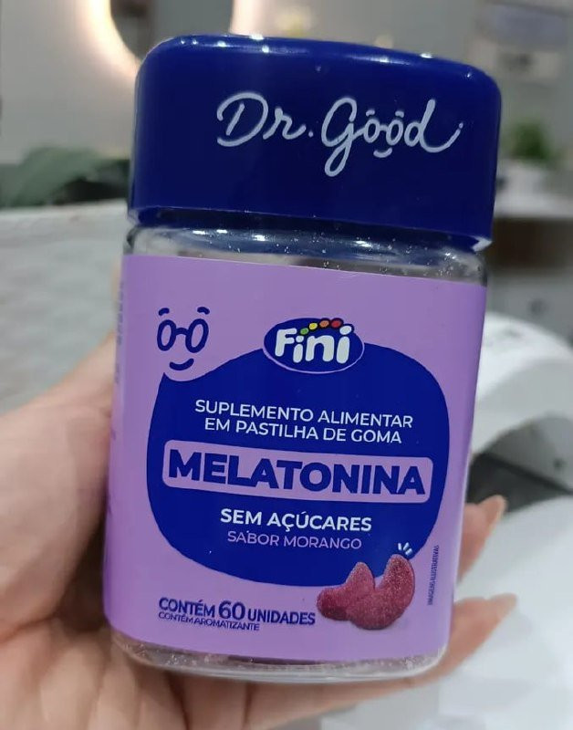 Melatonina Em Gomas Sabor Morango 60 Gomas - Fini Dr Good 0.21mg