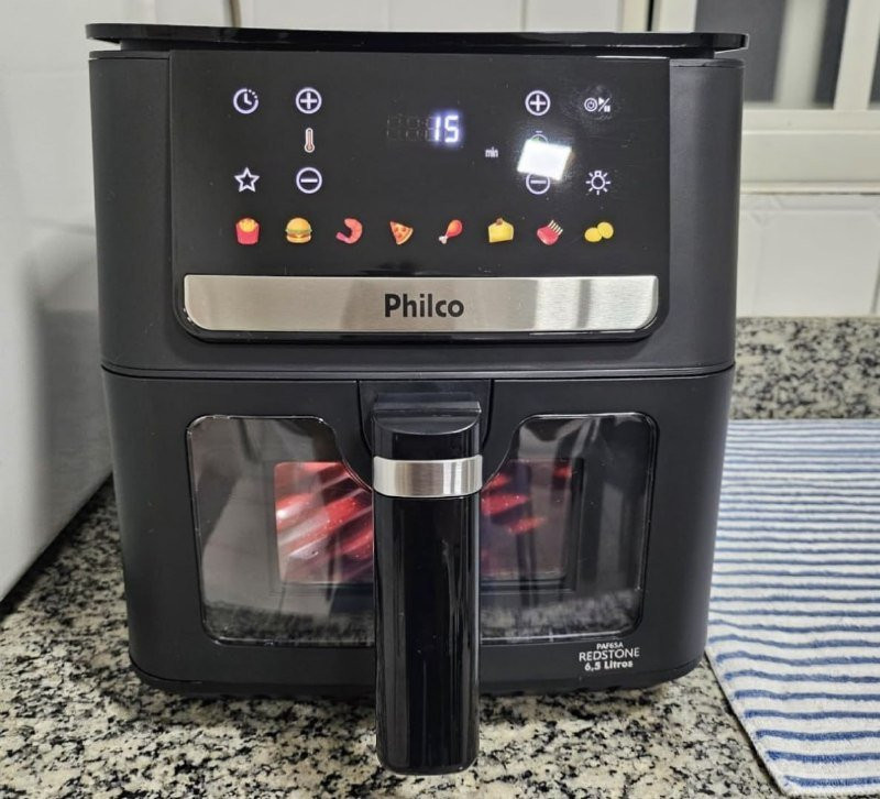 Air Fryer Philco 6,5L Visor Glass 127V