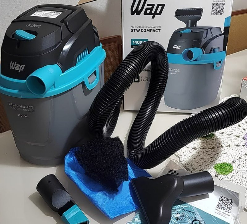 Aspirador De Pó E Líquido Portátil Wap Compact 1400w 5,5L - 220V