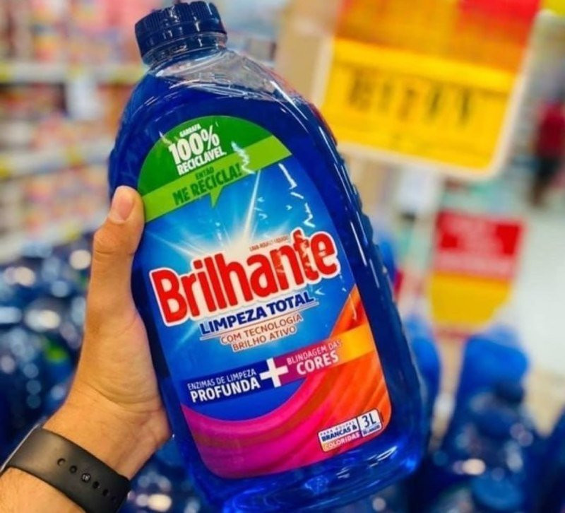 Brilhante Limpeza Total Lava Roupas Líquido 3L