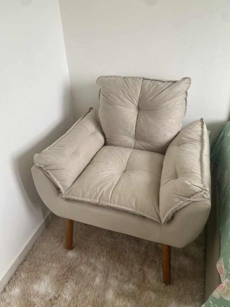 Poltrona Decorativa Opala Suede Arapongas
