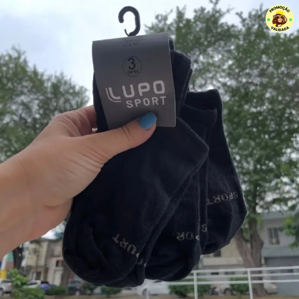 AS MEIAS DA LUPO TEM QUALIDADE Kit com 6 Pares Meias Soquete Invisivel Lupo