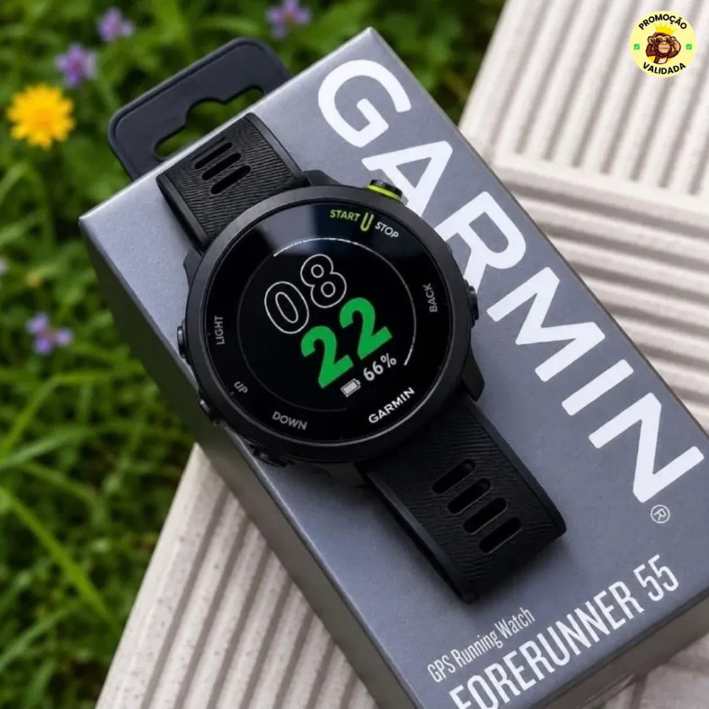 Relogio Garmin Forerunner 55 Monitor Cardiaco GPS 42mm