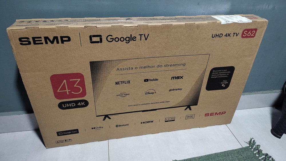 Smart TV Semp 43 4K WiFi Bluetooth Google TV