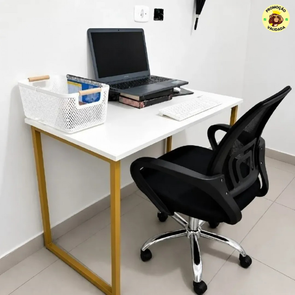 Mesa Home Office Escrivaninha Industrial 90cm