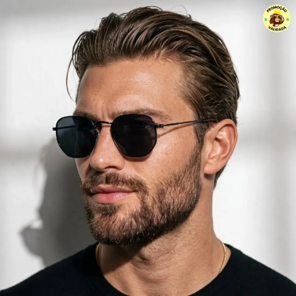 Oculos De Sol Hexagonal Premium Old Money UV400