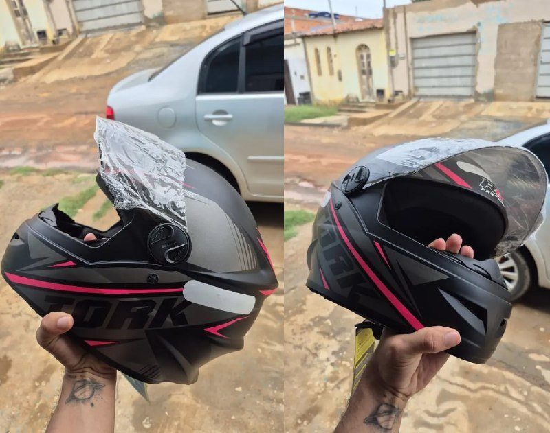 MEGA BRAIN PROTEGIDO NÉA Capacete Moto Pro Tork Fechado Viseira Fumê (4 Cores)