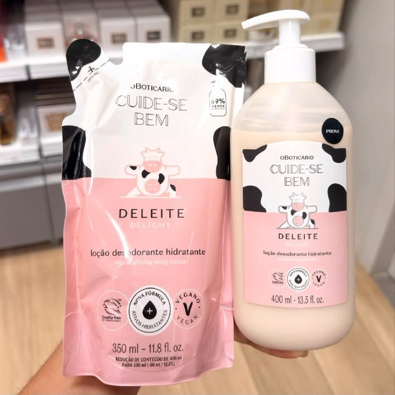 Combo Cuide-se Bem Deleite: Loção Corporal 400ml + Refil 350ml