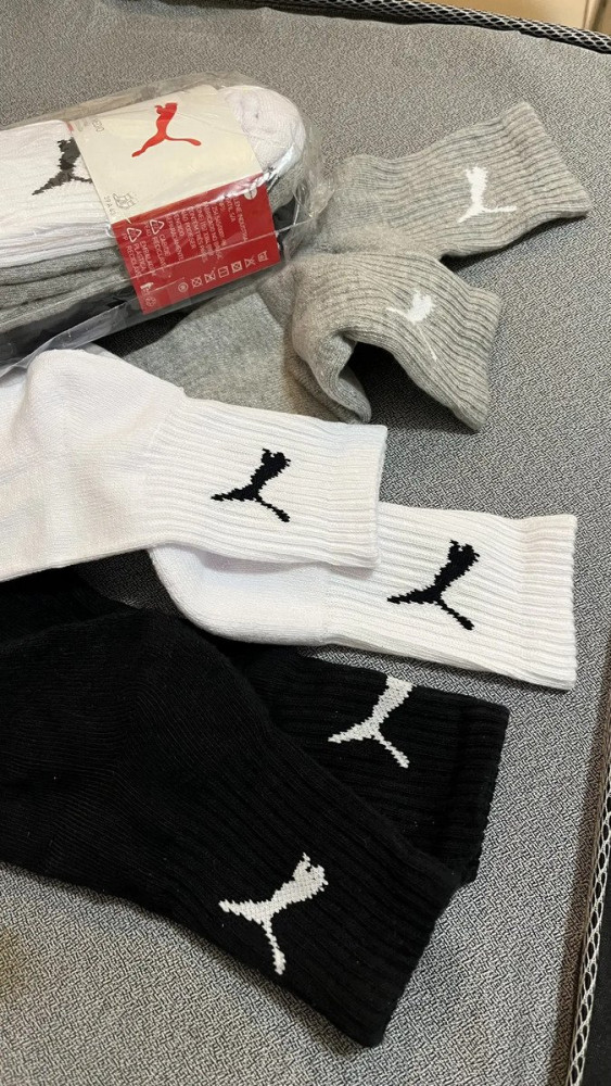 Kit 6 Pares Meias Puma Cano Alto Atoalhada Original