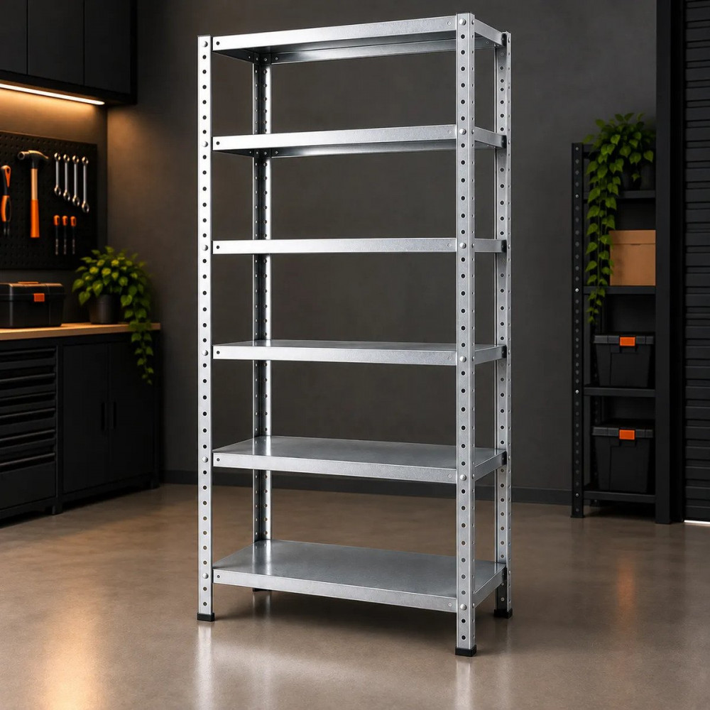 Estante Aço Galvanizado 6 Bandejas 198x90cm