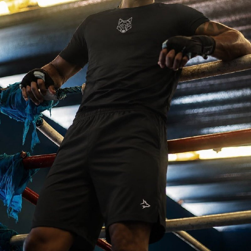 LOOK COMPLETO PRO TREINO Kit Bermuda Lobo + Camiseta Lobo Dry Alpha
