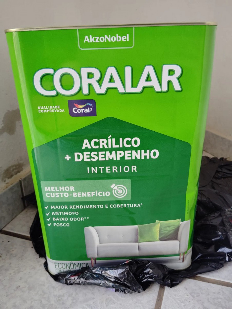 Coralar Tinta acrílica coral anti-mofo 18L
