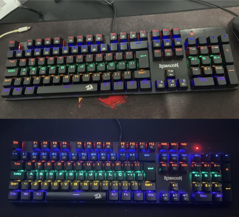 Teclado Mecânico Gamer Redragon Valheim Rainbow