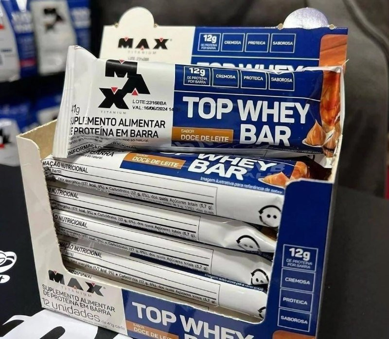 💪 Max Titanium Top Whey Bar 12 Unidades
