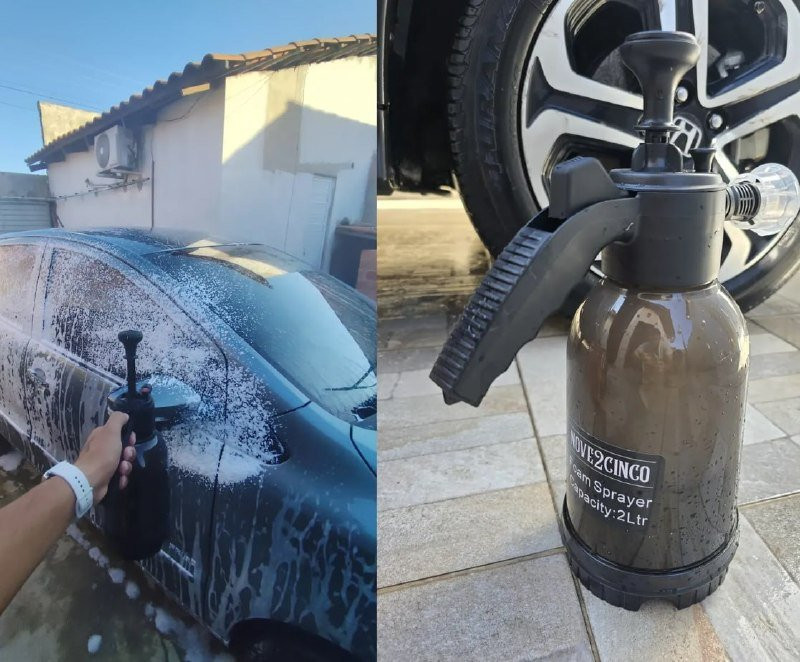 Pulverizador Manual 2L Snow Foam Com 3 Bicos para Espuma Ativa
