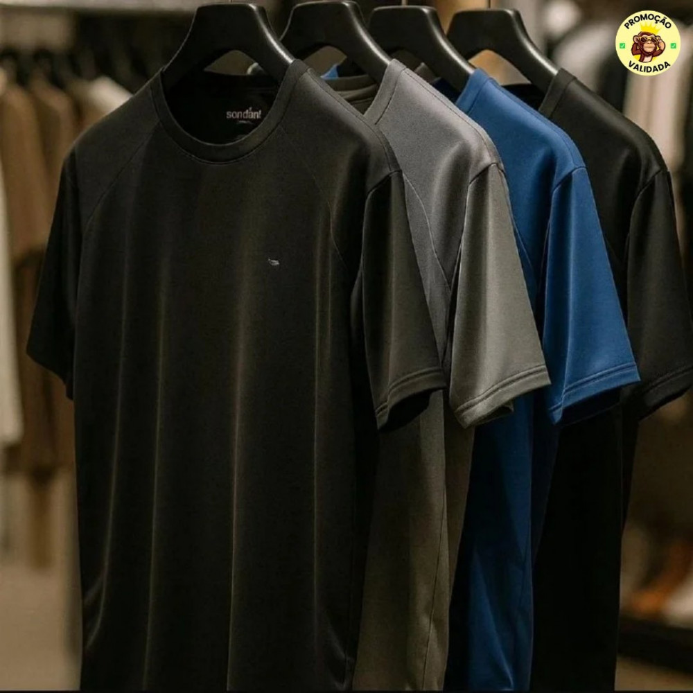 Kit 4 Camiseta Dry-fit Sandrini Masculina