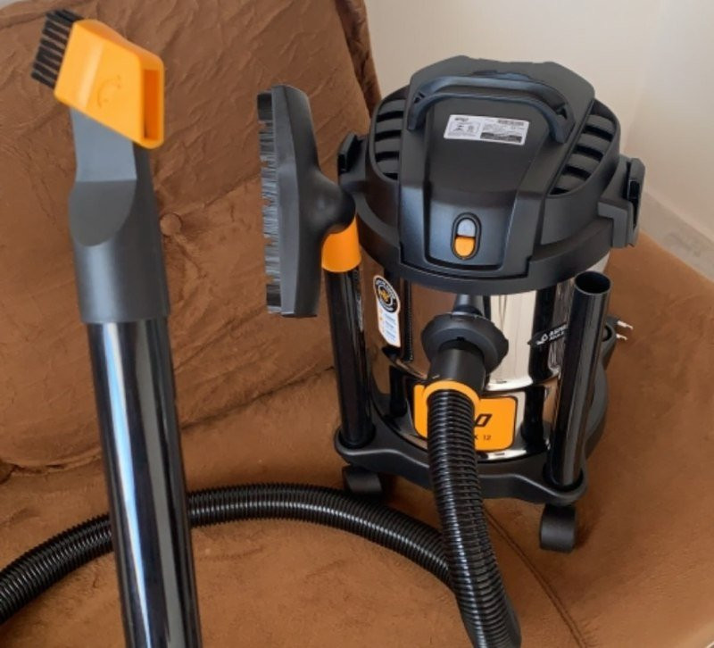 Aspirador de Pó e Água Barril, 12 Litros, com Filtro Lavável, 160mbar 1400W 220V