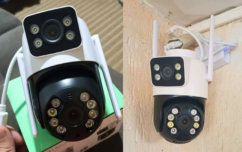 Câmera Segurança Externa WiFi A28 App iCsee à Prova D'água