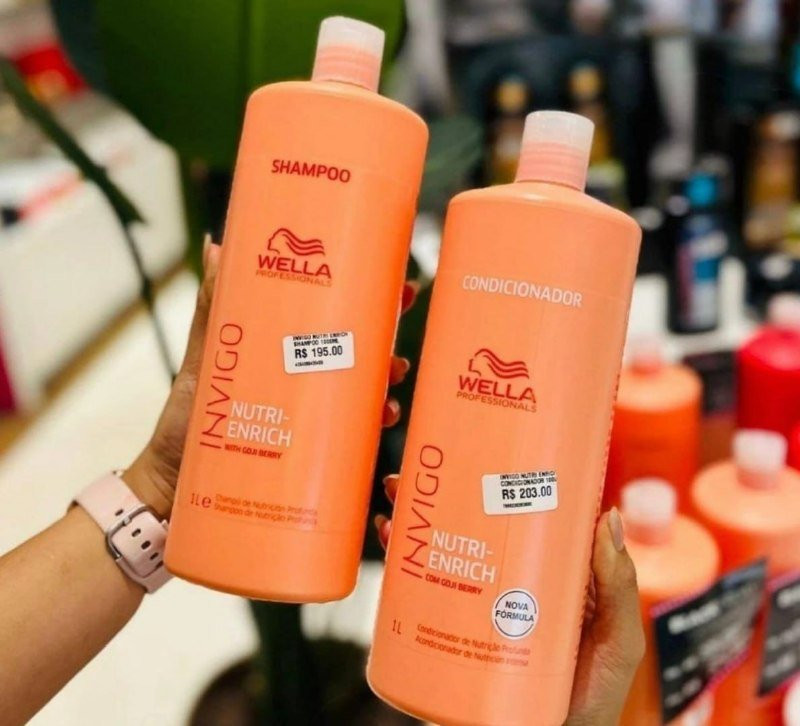 Kit Wella Invigo Nutri Enrich Shampoo + Condicionador 1L