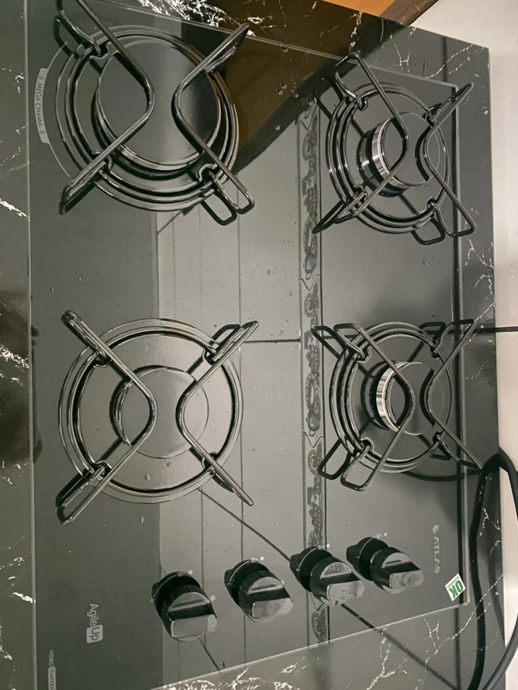 Cooktop Atlas Agile Up 4 Bocas Vidro Bivolt