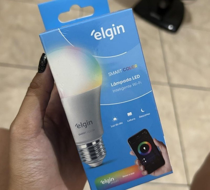 Lâmpada Inteligente Smart Color 10W Elgin RGB WiFi