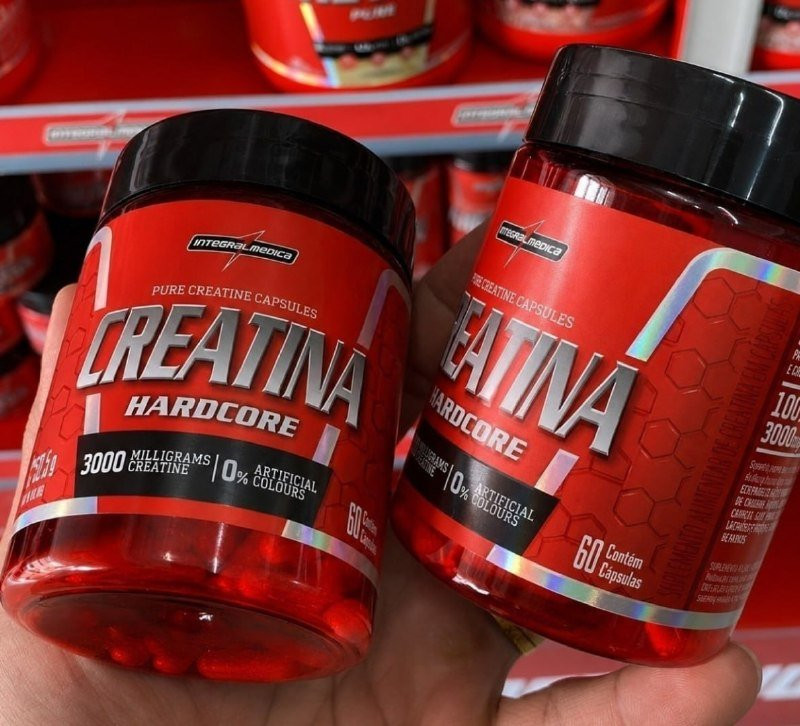 Creatina Hardcore Integralmedica 60 Cáps Pura Monohidratada