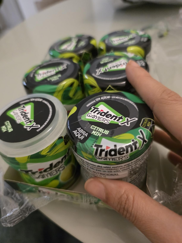 Chiclete Trident X Gamers Citrus Mix - Caixa 6 unid
