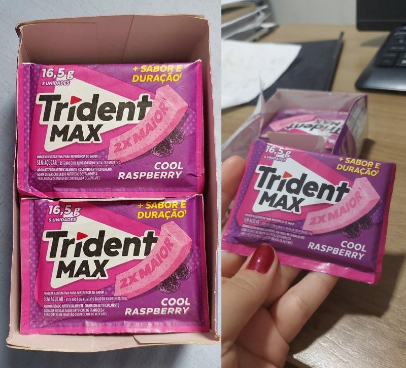 Chiclete Trident Max Cool Raspberry Caixa c/ 14 unids