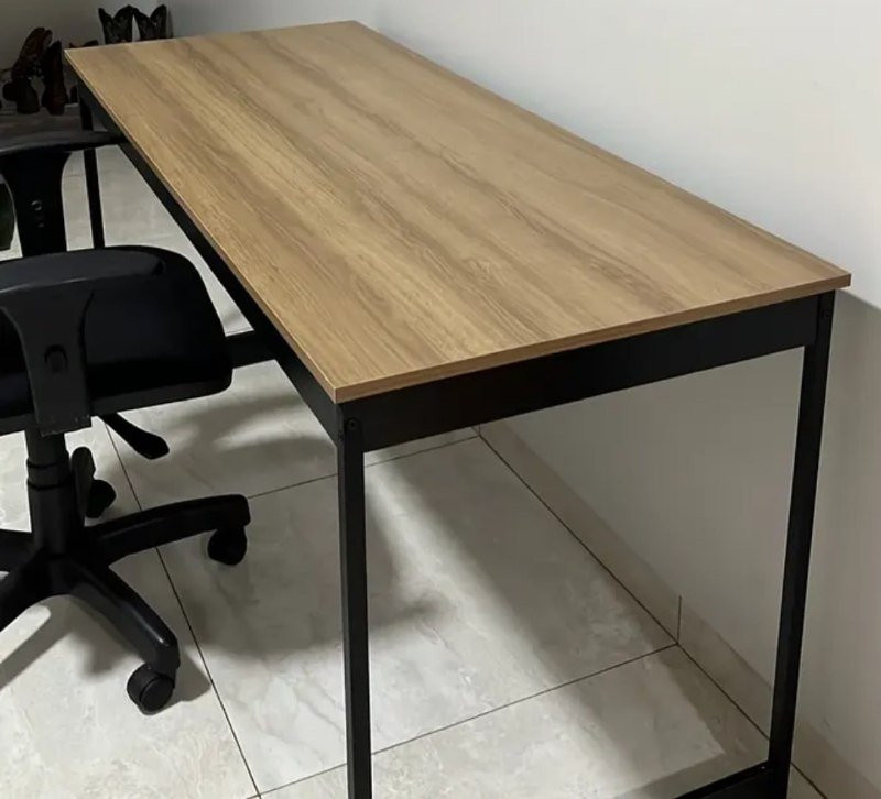 🏭 Mesa Escritório Industrial 150x60 Ferro Reforçado